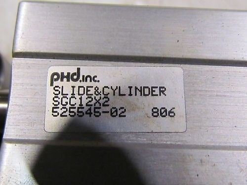 PHD Slide and Cylinder SCG 12x2 525545-02 2" Stroke NEW