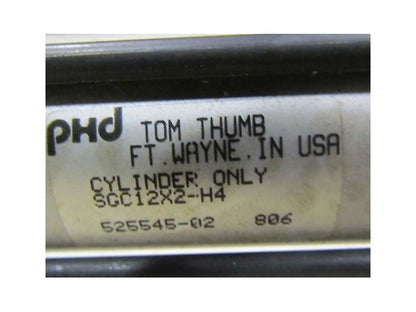 PHD Slide and Cylinder SCG 12x2 525545-02 2" Stroke NEW