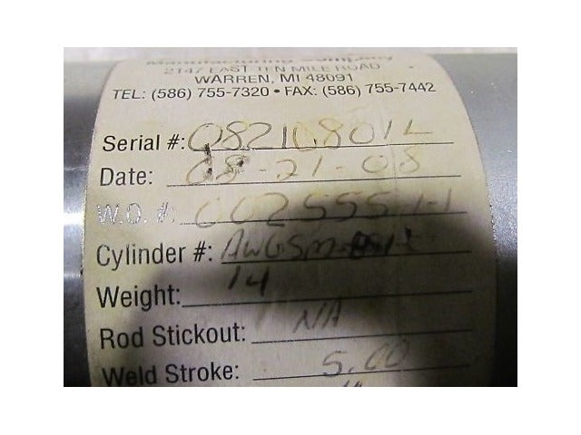 Milco AWGSM-891-C 456-10020-04 NEW