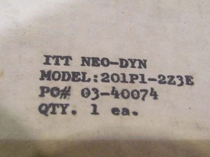 ITT NEO-DYN 201P1-2Z3 E Pressure Switch 4500 PSIG NIB