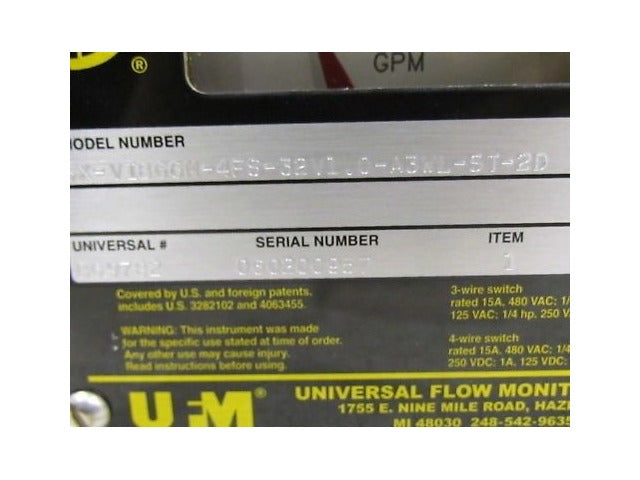 Universal Flow Monitors SX-VIB6GM-4FS-32V1.0-A3WL-ST-2D