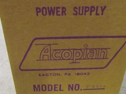 Acopian 5J200 Regulated Power Supply NIB