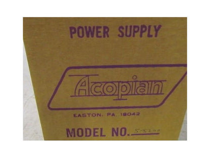 Acopian 5J200 Regulated Power Supply NIB