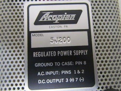 Acopian 5J200 Regulated Power Supply NIB