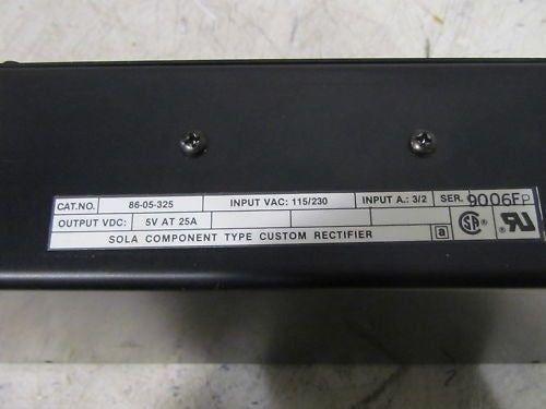 EGS Sola Hevi-Duty Power Supply 86-05-325 5V AT 25A