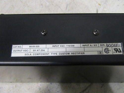 EGS Sola Hevi-Duty Power Supply 86-05-325 5V AT 25A