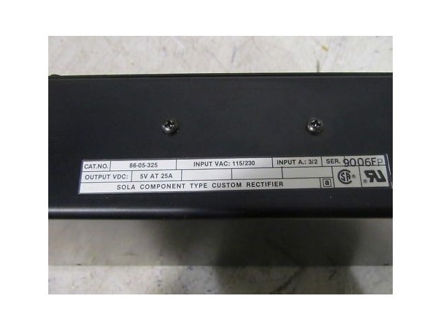 EGS Sola Hevi-Duty Power Supply 86-05-325 5V AT 25A