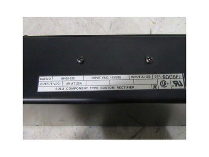 EGS Sola Hevi-Duty Power Supply 86-05-325 5V AT 25A