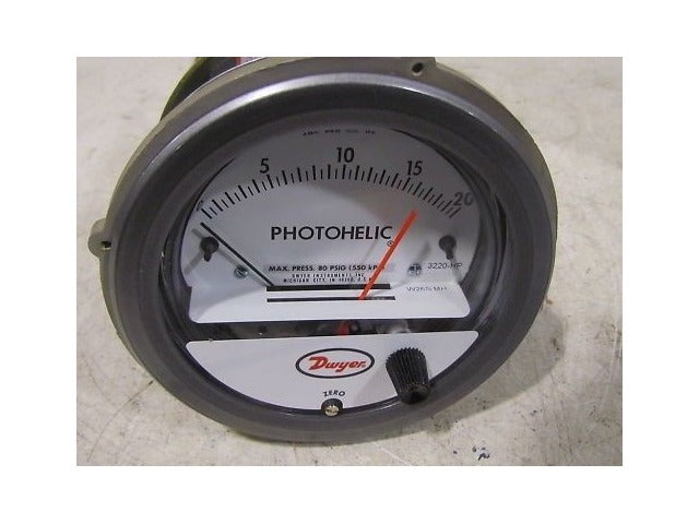 Dwyer Photohelic Pressure Switch 3000 Series 3220-SRH-HP 0-20 psi NIB