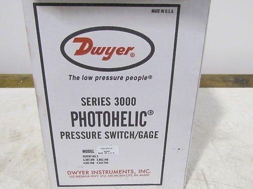 Dwyer Photohelic Pressure Switch 3000 Series 3220-SRH-HP 0-20 psi NIB