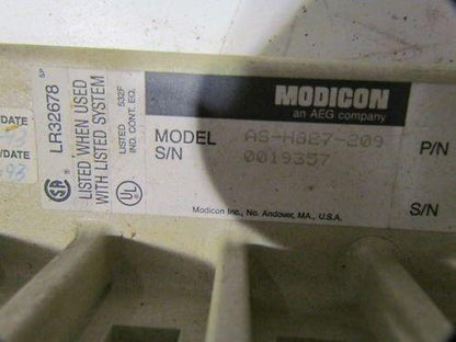 Modicon AS-H827-209 Rack PN AS-9536-000