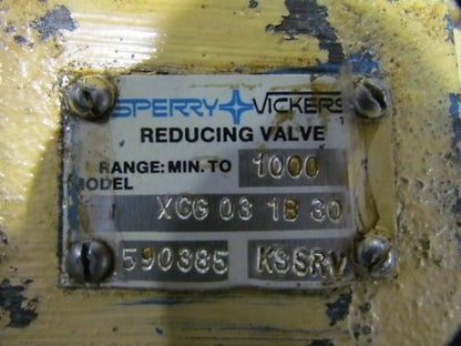Sperry Vickers XCG-08 1B 30 Reducing Valve 0-1000 psi