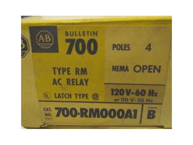 Allen Bradley 700-RM000A1 Ser B Type RM AC Relay NEW