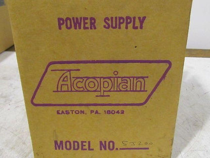 Acopian Dual Output Regulated Power Supply 15J70D-15J70D NIB