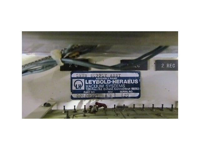 Leybold Heraeus G0802067 Rev N/C Lens Power Supply Assy