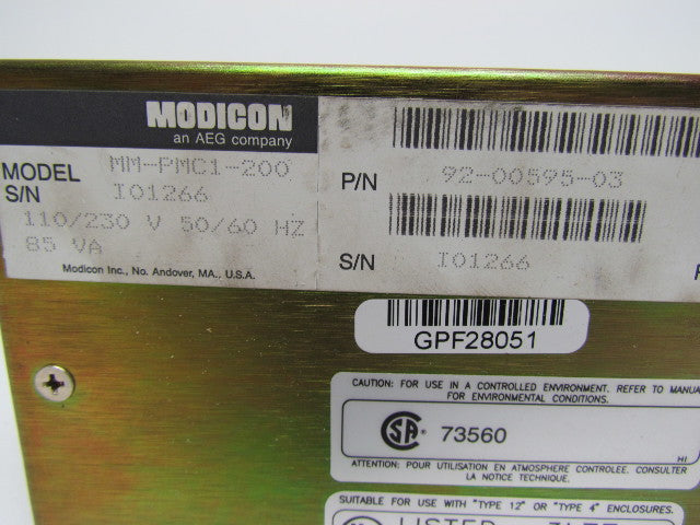 Schneider AEG Gould Modicon MM-PMC1-200 92-00595-03