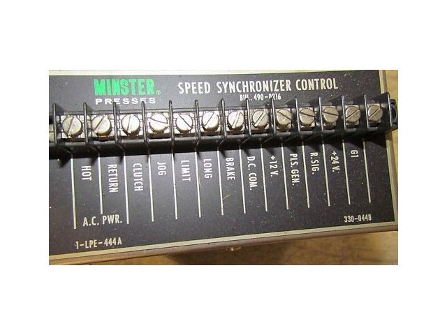 Minster Presses Speed Synchronizer Control 490-0216 NEW
