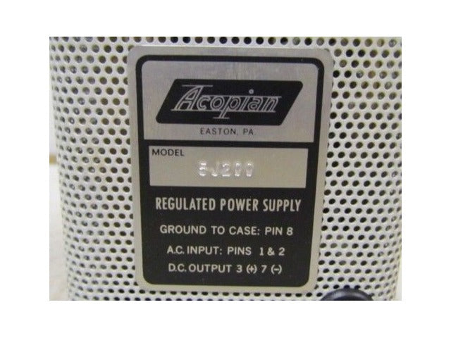 Acopian 5J200 Regulated Power Supply w/Base