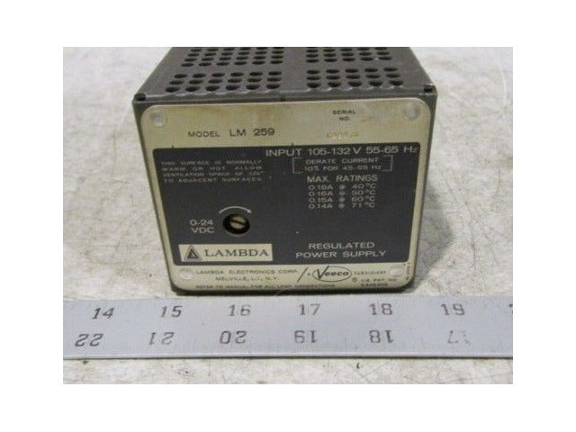 Veeco Lambda LM 259 Regulated Power Supply