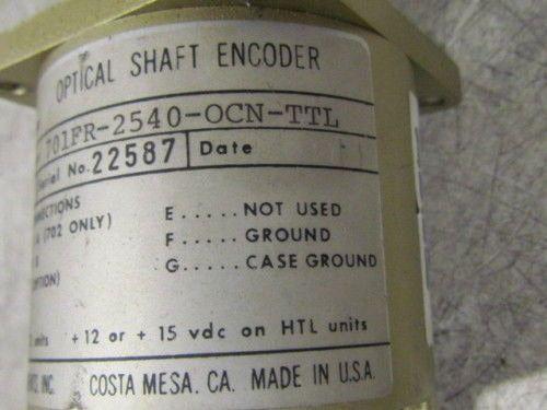 Disc Instruments 701FR-2540-OCN-TTL Optical Encoder