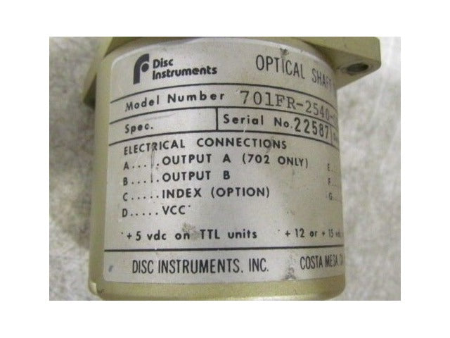 Disc Instruments 701FR-2540-OCN-TTL Optical Encoder