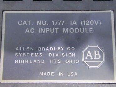 A-B Allen Bradley 1777-IA AC Input Module 1201777-IA