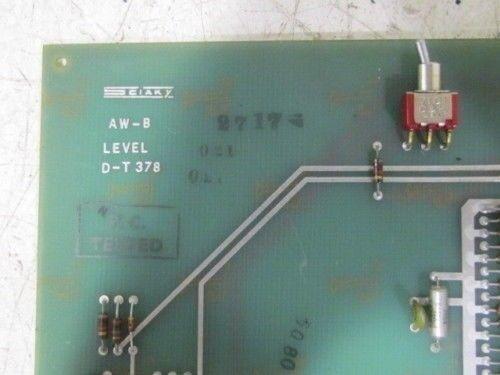 Sciaky AW-B Level  D-T 378 PC PCB Circuit Board