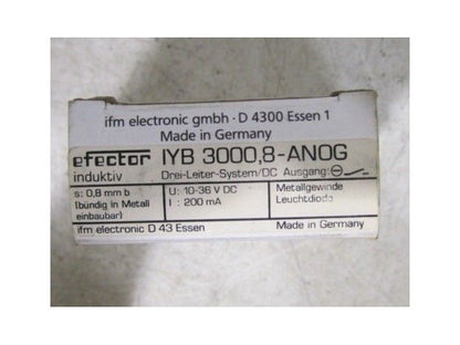 Efector IYB 3000 8-ANOG Proximity Switch NIB