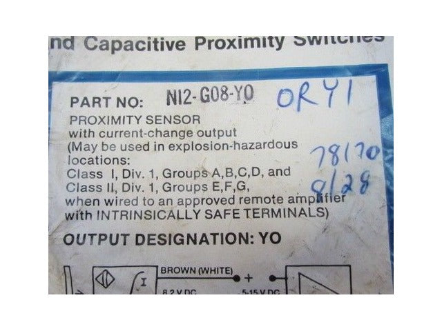 Turck Multi Prox NI2-G08-YO Proximity Switch NIB