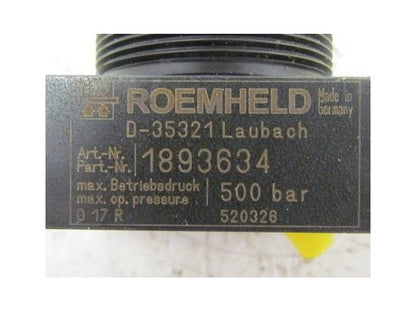 Roemheld D-35321 Laubach 1893634 1893 634 Hydraulic Swing Clamp