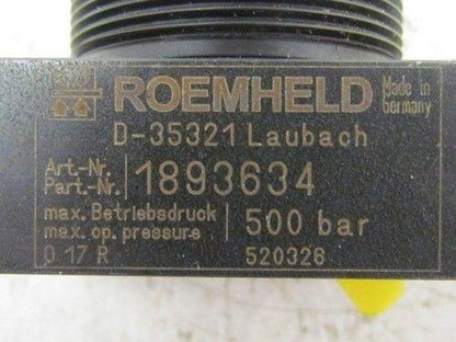 Roemheld D-35321 Laubach 1893634 1893 634 Hydraulic Swing Clamp