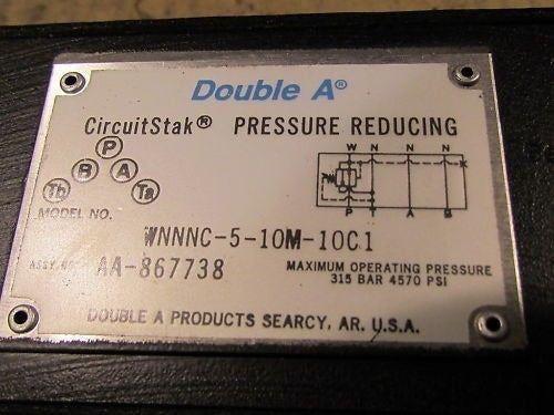 Double A Pressure Reducing Valve WNNNC-5-10M-10C1 / NIB