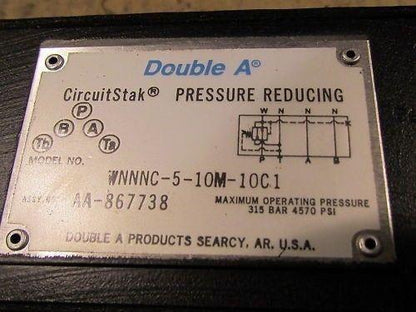 Double A Pressure Reducing Valve WNNNC-5-10M-10C1 / NIB