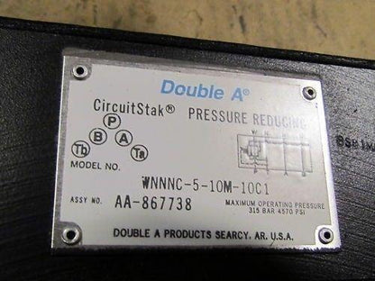Double A Pressure Reducing Valve WNNNC-5-10M-10C1 / NIB