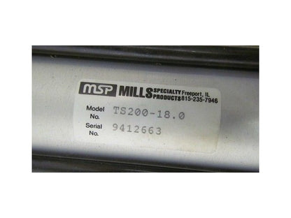MSP Mills Specialty Products Model No. TS200-18.0