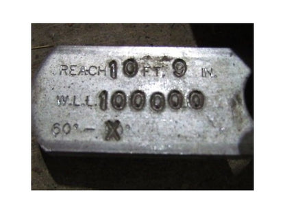 Twin-Path 100,000# 50Ton Capacity Two Leg Bridle Lifting Sling 10'9" Reach