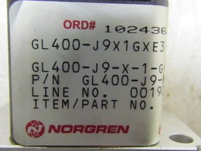 Norgren GL Series Pneumatic Parallel OD Gripper GL400-J9-X-1-G-X-E-3 Grip-Lok