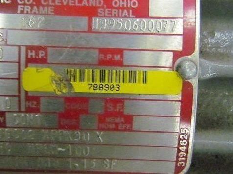 Lincoln High Efficiency 3/4hp 1160rpm 460v 3-phase cont duty 182 Frame D-1G1404