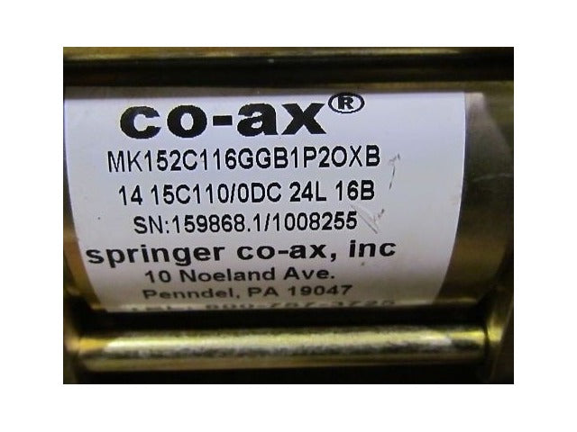 Springer Co-Ax MK152C116GGB1P20XB Valve / New, No Box