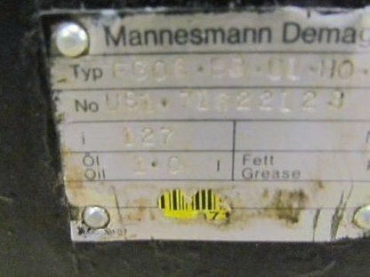Mannesmann Demag FG06 D3 U1 HO FO Typ US1 71622123 i 127 Micro Gearmotor