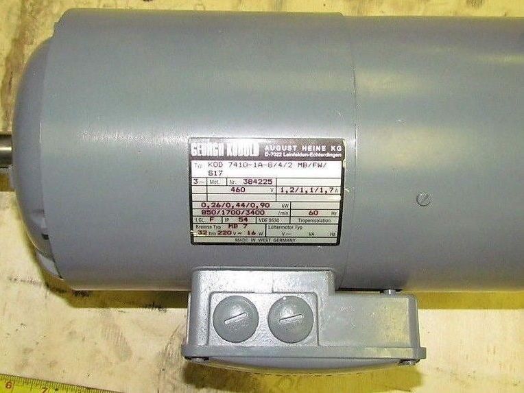 Georgii Kobold Typ KOD 7410-1A-8/4/2 MB/FW/S17 460v 3-speed 3ph Brake Motor