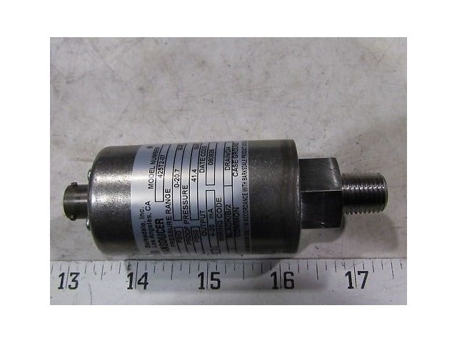 Barksdale Pressure Transducer 425T2-07 0-300 psi 1/4NPT