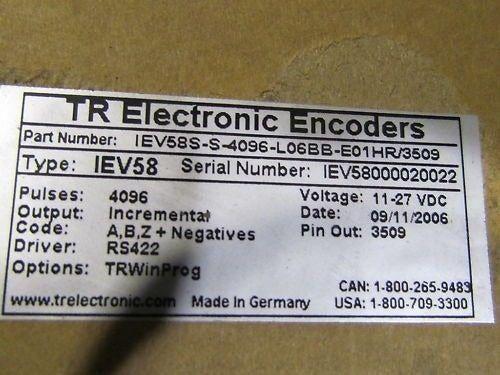 TR Electronic Encoders IEV58S-S-4096-L06BB-E01HR/3509