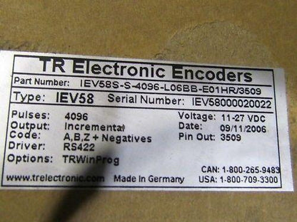 TR Electronic Encoders IEV58S-S-4096-L06BB-E01HR/3509