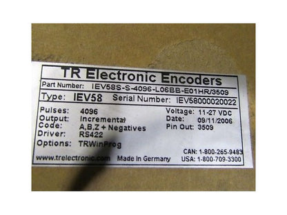 TR Electronic Encoders IEV58S-S-4096-L06BB-E01HR/3509