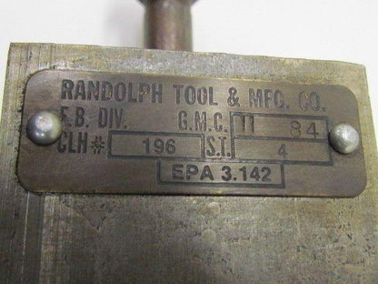 Randolph Tool 3.142" Bore x 4" Stroke Air Cylinder CLH #196