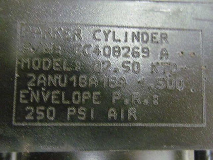 Parker 02.50 KTD2ANU18A18A 1.500 Air Pneumatic Cylinder 2 1/2"Bore 1 1/2" Stroke