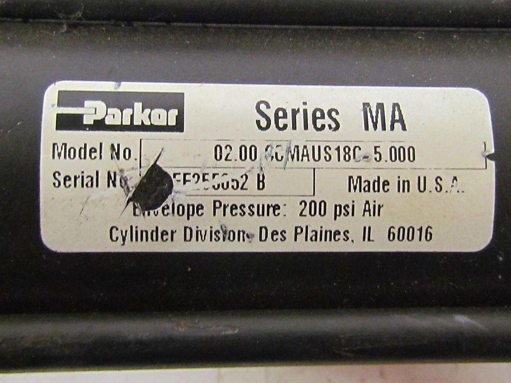 Parker 02.00 CCMAUS18C 5.000 Pneumatic Air Cylinder 2"Bore 5"Stroke MA Series