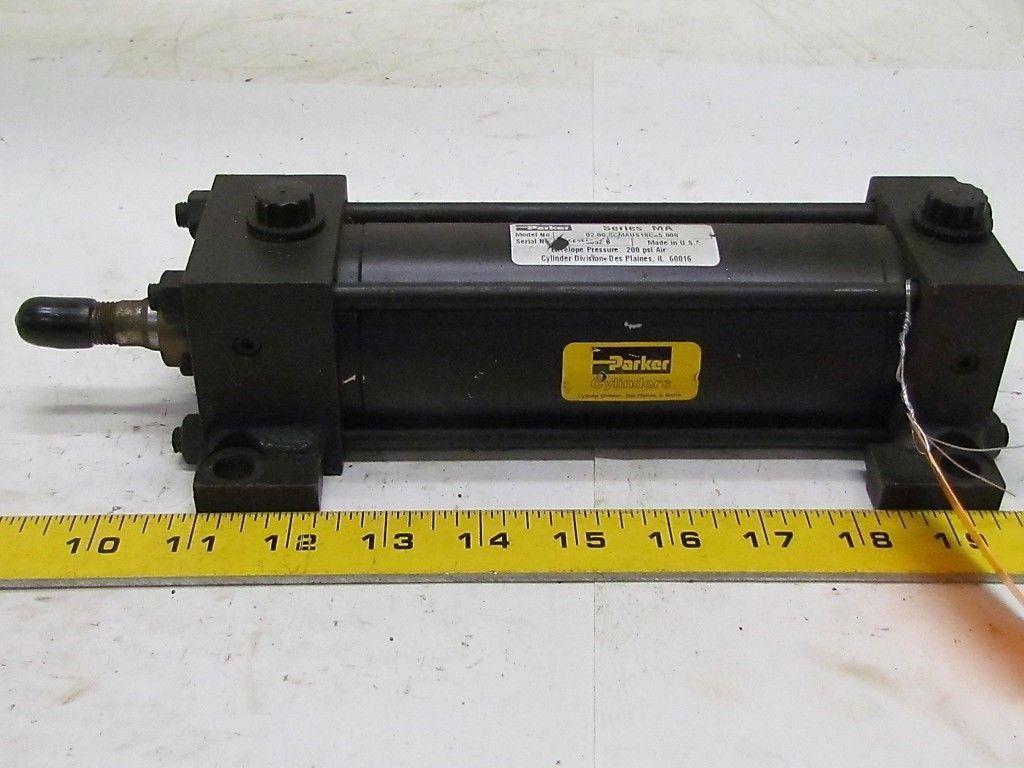 Parker 02.00 CCMAUS18C 5.000 Pneumatic Air Cylinder 2"Bore 5"Stroke MA Series