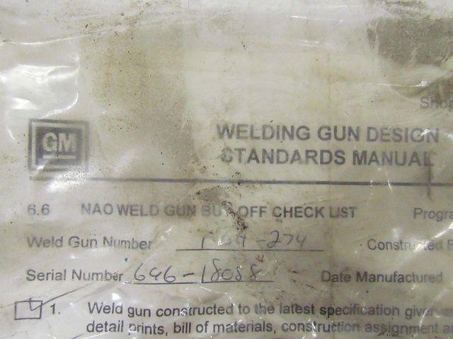 Grossel Tool Company MGH-274 Robotic/Fixture Type Resistance Welding Gun NEW